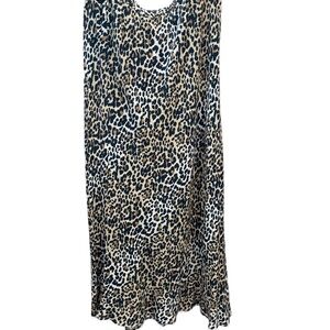 ❤️ GAP SATIN  LEOPARD PRINT CHEETAH SKIRT SIZE SMALL